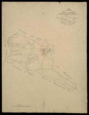Plan du cadastre napoléonien - Cavillon : tableau d'assemblage
