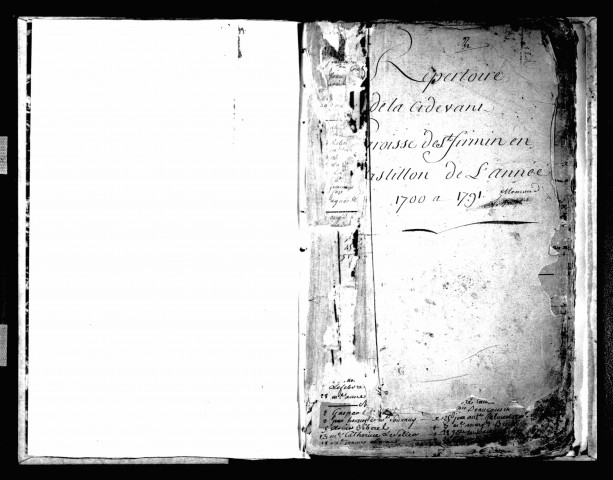 Amiens (Saint-Firmin-en-Castillon) : tables alphabétiques (1700-1791)