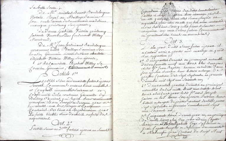 Etude de Me Louis François Janvier à Amiens (étude n°2). Minutes de l’année 1782