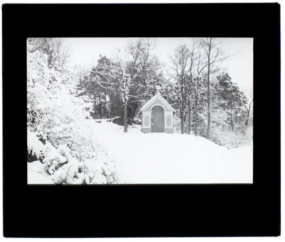 Chapelle à Cagny - janvier 1907 - effet de neige