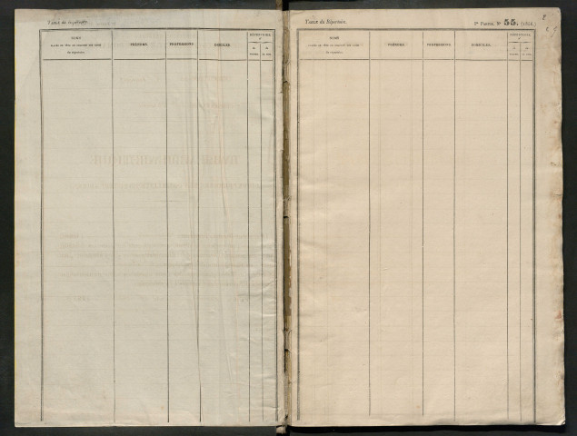 Table du répertoire des formalités, de Bocquet à Caron, registre n° 2 ter (Péronne)