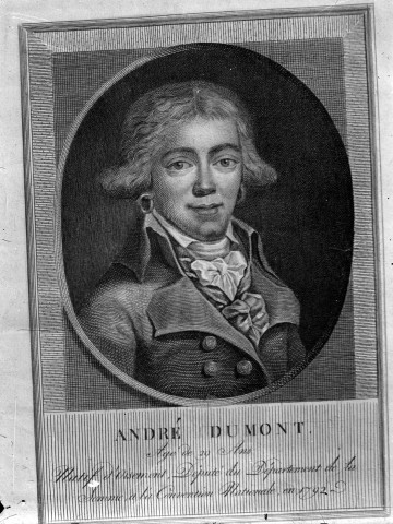 Portrait d'André Dumont, député du département de la Somme en 1792, d'après une gravure