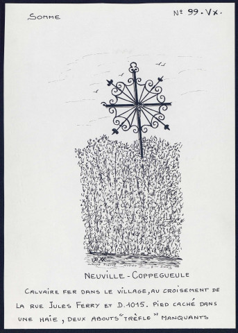 Neuville-Coppegueule : calvaire en fer dans le village - (Reproduction interdite sans autorisation - © Claude Piette)