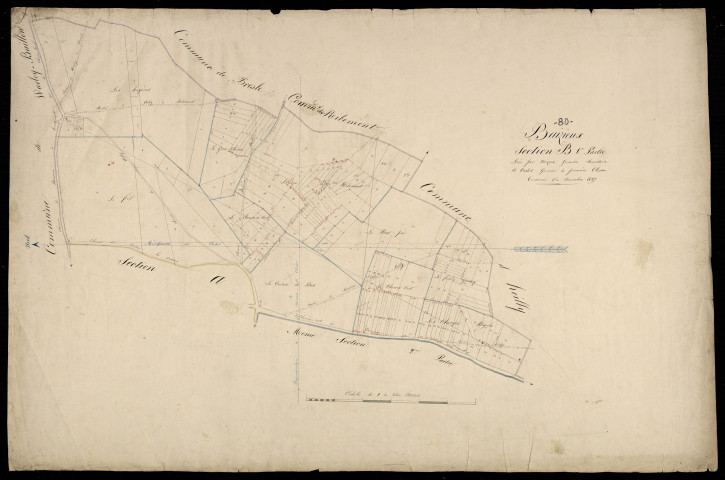 Plan du cadastre napoléonien - Baizieux : B1