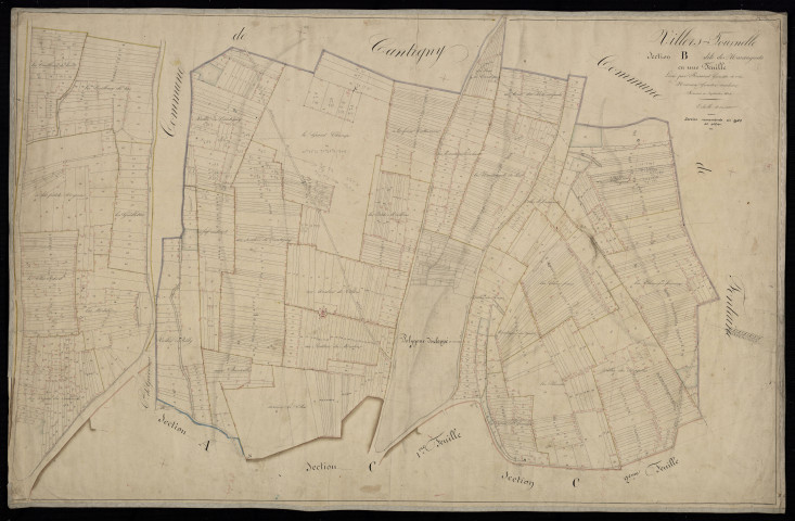Plan du cadastre napoléonien - Villers-Tournelle : Marauguets (Les), B