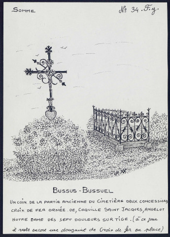 Bussus-Bussuel : deux concessions dans le cimetière - (Reproduction interdite sans autorisation - © Claude Piette)