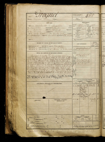 Groynet, Raymond Julien, né le 10 décembre 1899 à Maisnières (Somme), classe 1919, matricule n° 866, Bureau de recrutement d'Abbeville