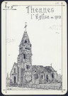 Thennes : l'église en 1915 - (Reproduction interdite sans autorisation - © Claude Piette)