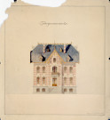 Propriété de M. de Maulde : dessin de la façade par l'architecte Delefortrie