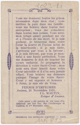 Coeur Sacré de Jésus. J'ai confiance en vous