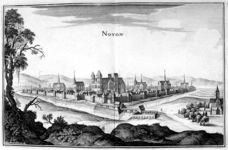 Vue profil de la ville de Noyon