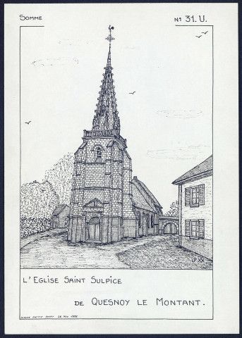 Quesnoy-le-Montant : l'église Saint-Sulpice - (Reproduction interdite sans autorisation - © Claude Piette)