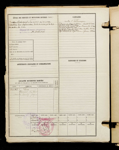 Duboille, Marceau Clotaire, né le 14 juillet 1898 à Flixecourt (Somme), classe 1918, matricule n° 54, Bureau de recrutement d'Amiens