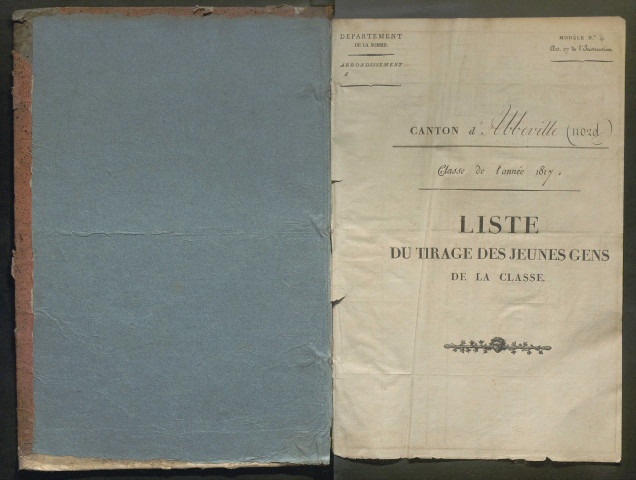 Tirage au sort (arrondissement d'Abbeville) de l'année 1817