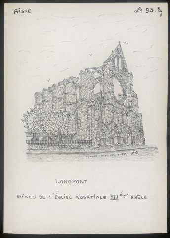 Longpont (Aisne) : ruines de l'église abbatiale - (Reproduction interdite sans autorisation - © Claude Piette)