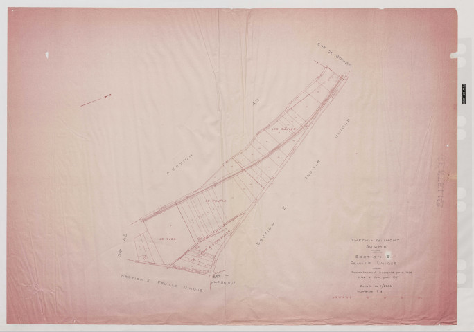 Plan du cadastre rénové - Thézy-Glimont : section S
