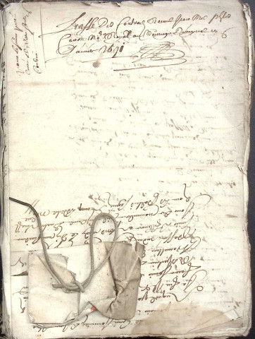 Etude de Me Philippe Caron à Amiens (étude n°1). Minutes de l'année 1691