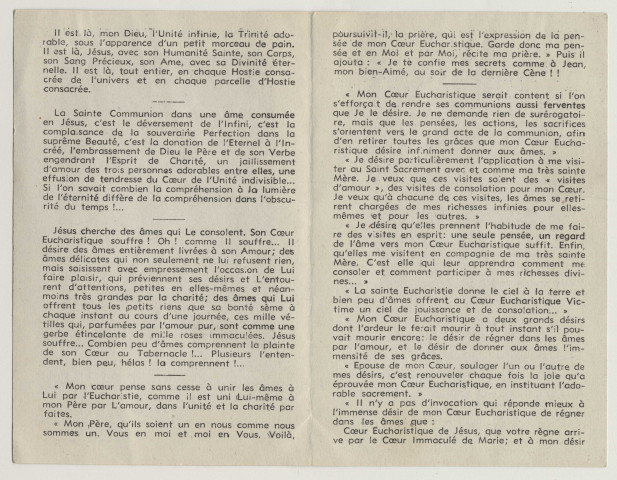 Le Coeur Eucharistie de Jésus