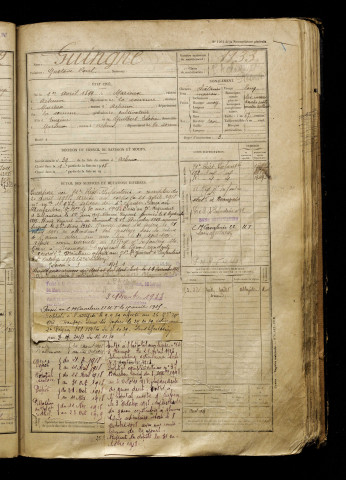 Guingne, Gustave Paul, né le 01 avril 1899 à Marieux (Somme), classe 1919, matricule n° 1133, Bureau de recrutement d'Abbeville
