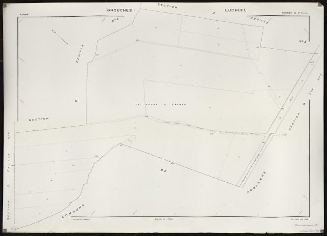 Plan du cadastre rénové - Grouches-Luchuel : section D8