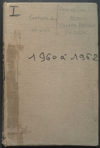 Table des successions et absences du bureau d'Amiens banlieue