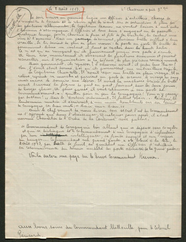 Témoignage de Anonyme 6 et correspondance avec Jacques Péricard