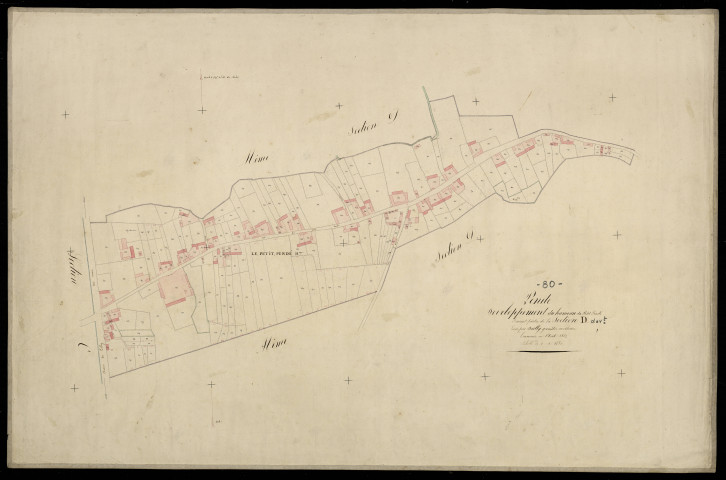 Plan du cadastre napoléonien - Pende : Hameau du Petit Pendé (Le), D développement