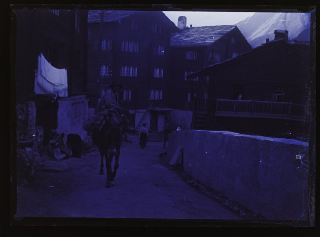 Une rue à Zermatt - juillet 1903