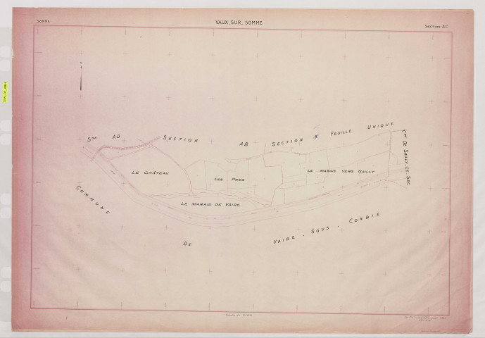 Plan du cadastre rénové - Vaux-sur-Somme : section AC