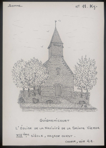 Guignemicourt : église de la nativité de la Sainte-Vierge - (Reproduction interdite sans autorisation - © Claude Piette)