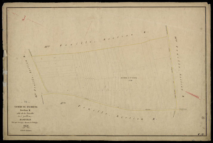 Plan du cadastre napoléonien - Amiens : Neuville (La), K11
