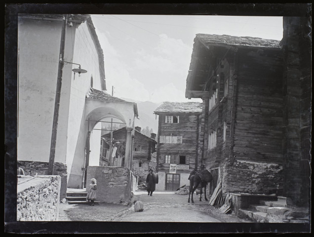 Rue de l'église à Zermatt - juillet 1903