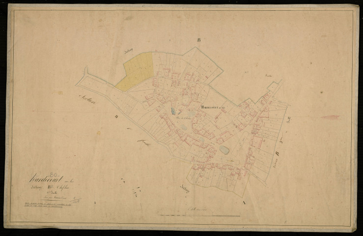Plan du cadastre napoléonien - Hardecourt-Au-Bois : Chef-lieu (Le), B2