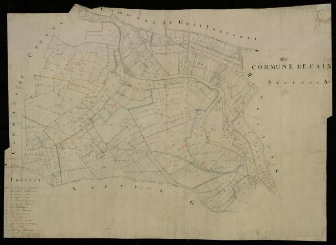 Plan du cadastre napoléonien - Caix : A