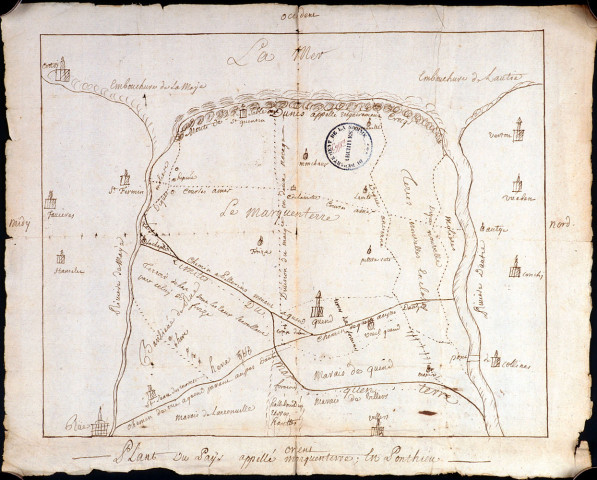 Plan du pays appelé Marquenterre en Ponthieu