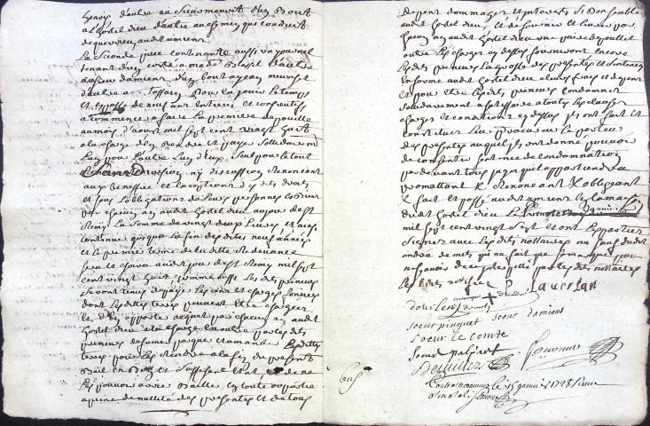 Etude de Me Jean Baptiste Fournier à Amiens (étude n°4). Minutes de l'année 1727