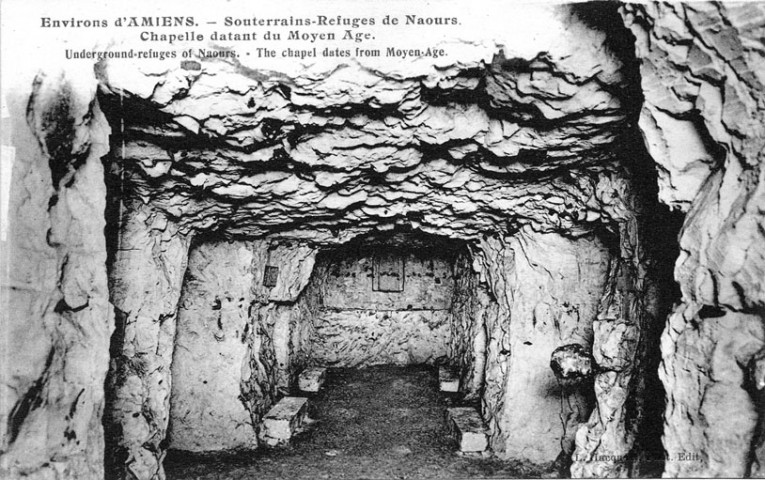 Souterrains-refuges de Naours. Chapelle datant du Moyen Age