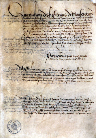 Cartulaire des fiefs tenus par Antoine Rolin, conseiller et chambellan du duc de Bourgogne