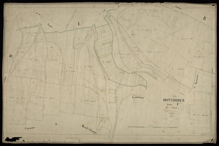 Plan du cadastre napoléonien - Montdidier : Catiches (Les), C