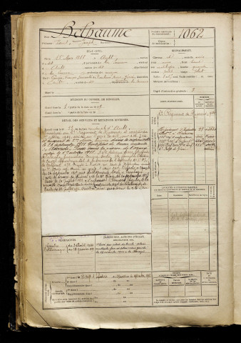 Belpaume, Paul Joseph, né le 15 mars 1888 à Ault (Somme), classe 1908, matricule n° 1062, Bureau de recrutement d'Abbeville