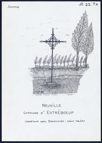 Neuville (commune d'Estréboeuf) : calvaire - (Reproduction interdite sans autorisation - © Claude Piette)