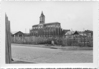 Eglise Saint-Germain l'Ecossais : vue d'ensemble du flanc sud après les destructions de 1940