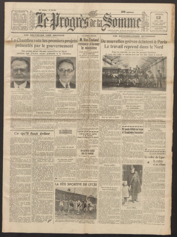 Le Progrès de la Somme, numéro 20729, 12 juin 1936