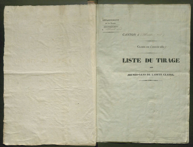 Tirage au sort (arrondissement d'Abbeville) de l'année 1829