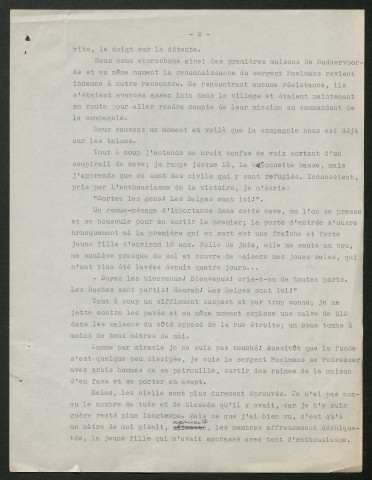 Témoignage de Gillard, J. et correspondance avec Jacques Péricard