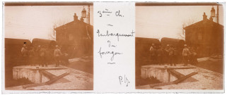 Abbeville. 3e chasseurs. Embarquement du fourgon