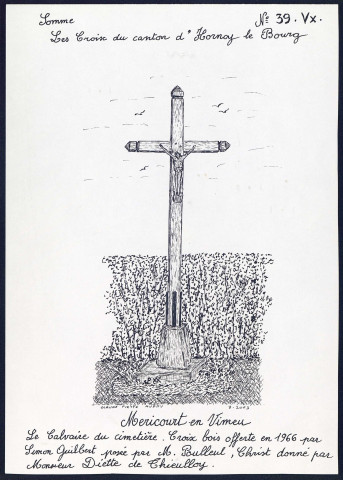 Méricourt-en-Vimeu : calvaire du cimetière - (Reproduction interdite sans autorisation - © Claude Piette)