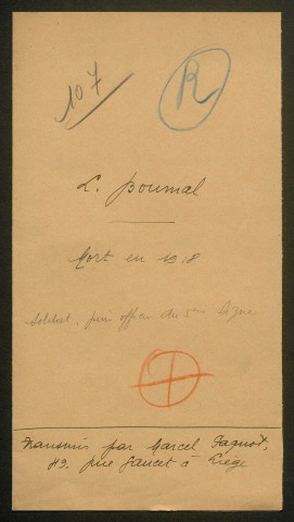 Témoignage de Boumal, Louis (Lieutenant) et correspondance avec Jacques Péricard