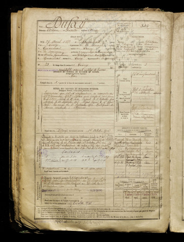 Dufaÿ, Alban Frédéric Alcide, né le 27 avril 1882 à Gueschart (Somme), classe 1902, matricule n° 546, Bureau de recrutement d'Abbeville