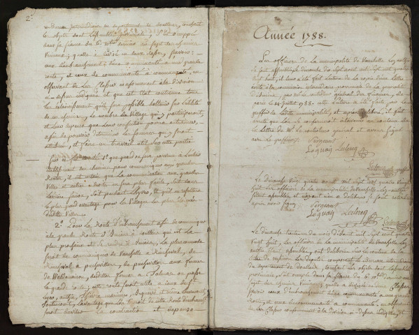 Vauchelles-lès-Authie. Délibérations du conseil municipal (24 août 1788-25 avril 1790)